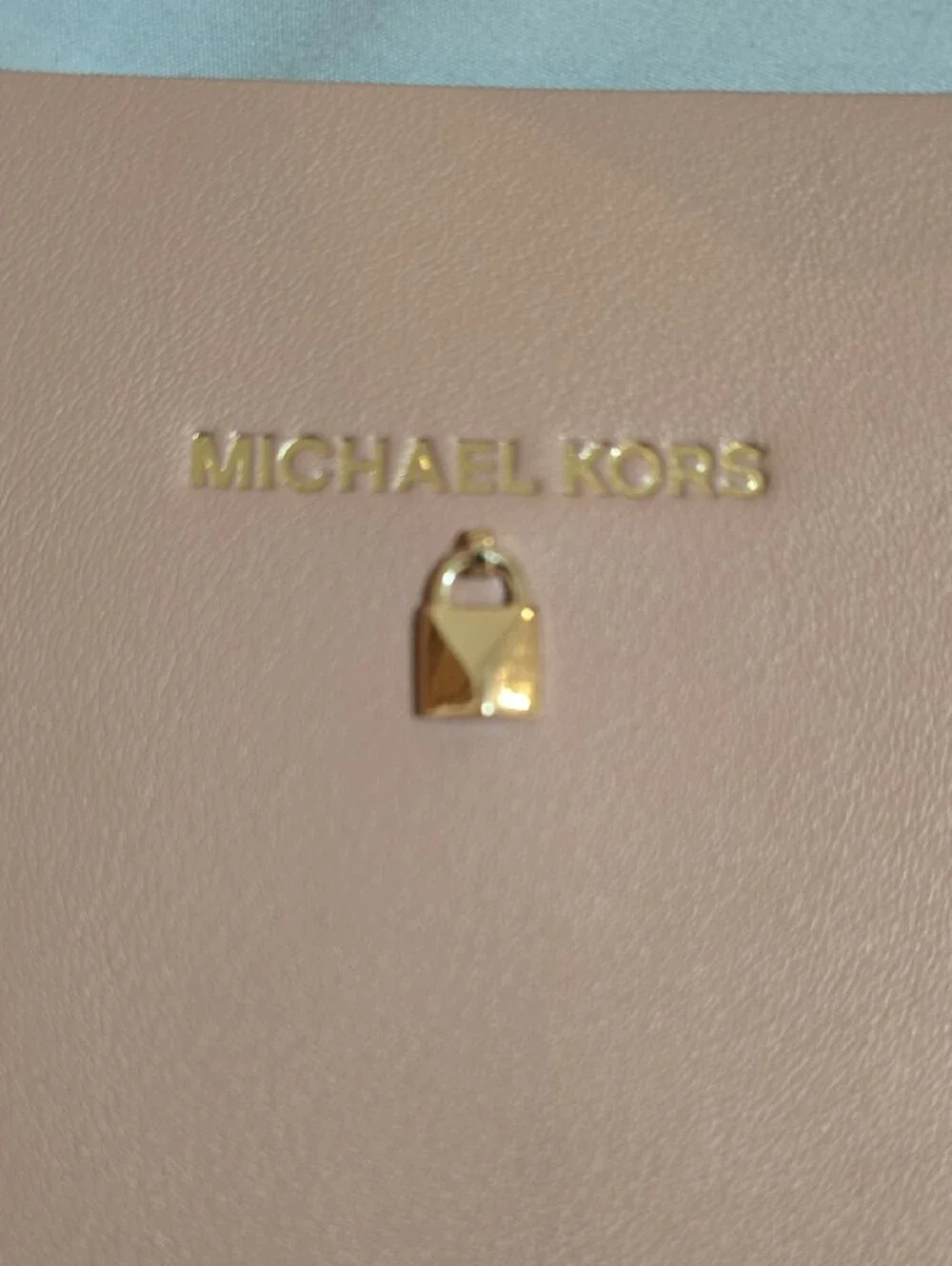Michael Kors Blush Pink Leather Tote with Branded Strap